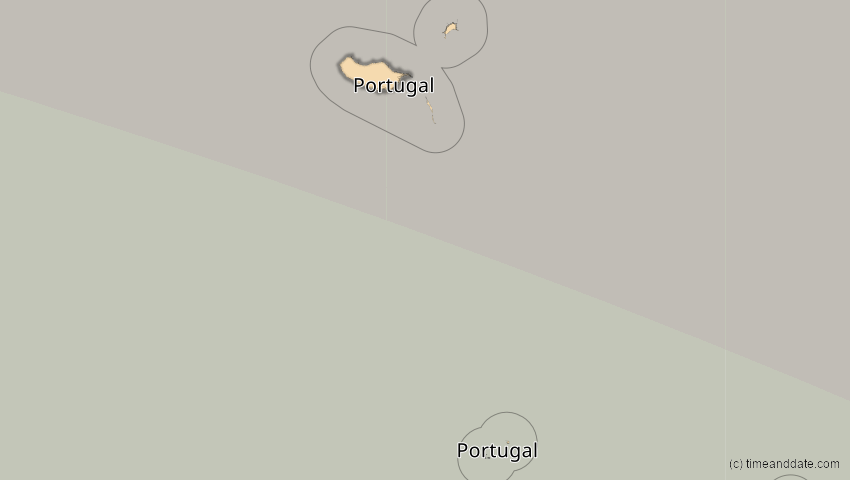 A map of Madeira, Portugal, showing the path of the 3. Okt 2005 Ringförmige Sonnenfinsternis
