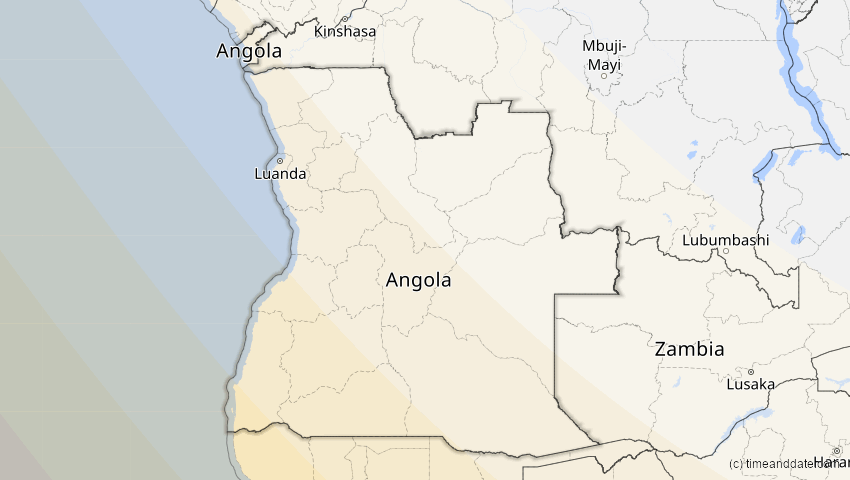 A map of Angola, showing the path of the 22. Sep 2006 Ringförmige Sonnenfinsternis