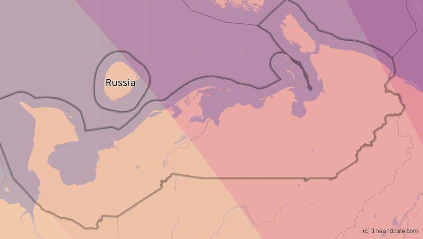 A map of Nenzen, Russland, showing the path of the 1. Aug 2008 Totale Sonnenfinsternis