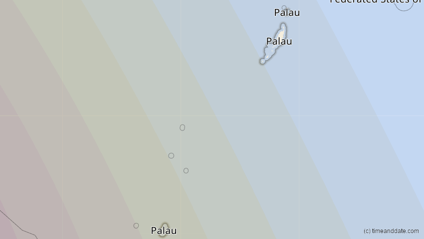 A map of Palau, showing the path of the 26. Jan 2009 Ringförmige Sonnenfinsternis