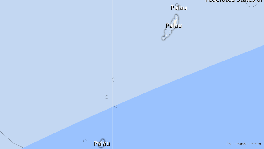 A map of Palau, showing the path of the 15. Jan 2010 Ringförmige Sonnenfinsternis