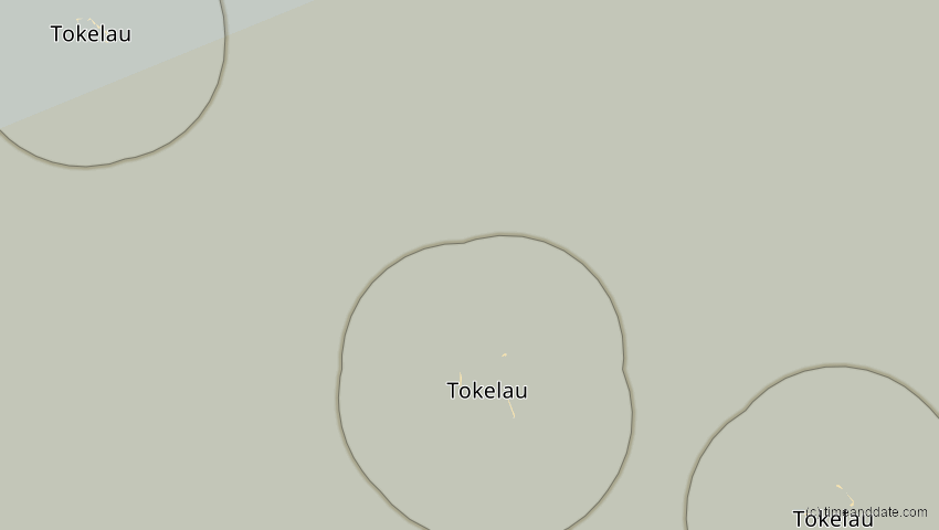 A map of Tokelau, showing the path of the 11. Jul 2010 Totale Sonnenfinsternis
