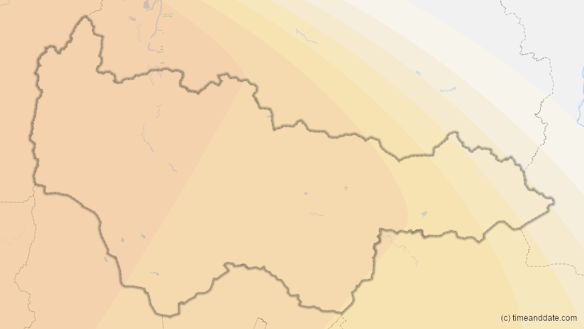 A map of Jugra, Russland, showing the path of the 4. Jan 2011 Partielle Sonnenfinsternis