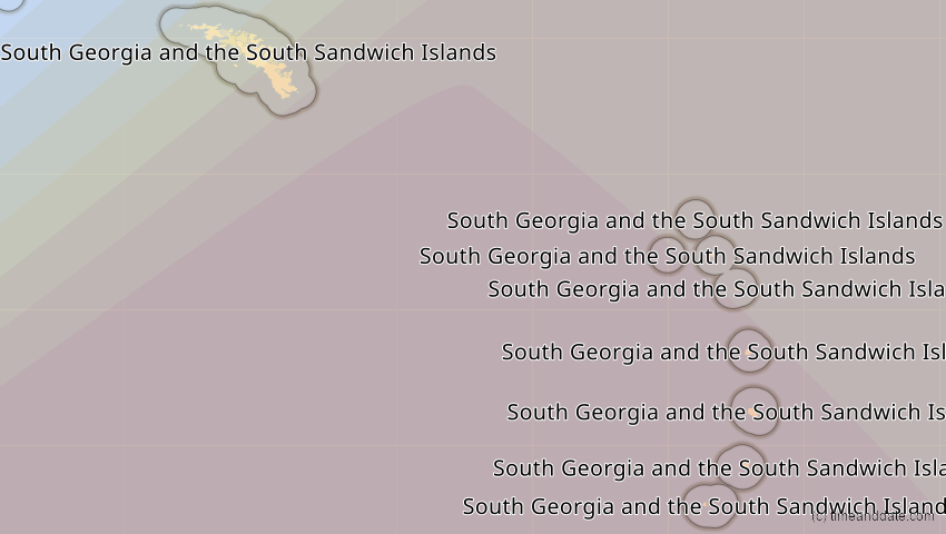 A map of Südgeorgien und die Südl. Sandwichinseln, showing the path of the 25. Nov 2011 Partielle Sonnenfinsternis