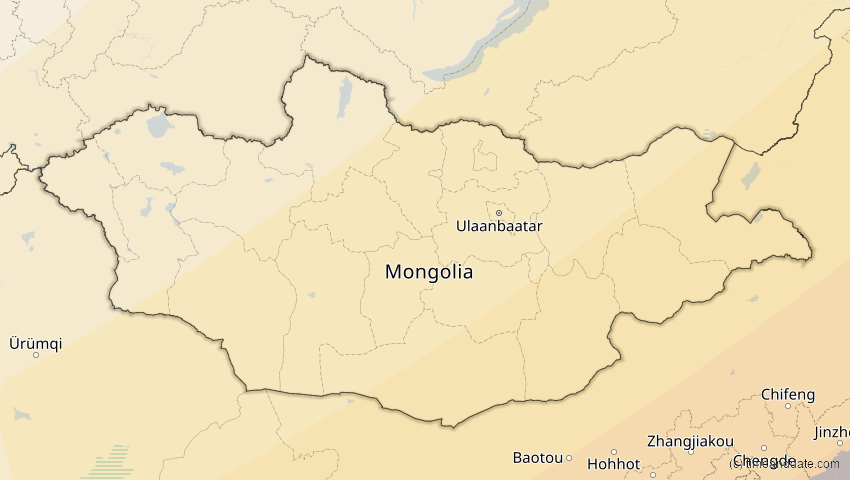 A map of Mongolei, showing the path of the 21. Mai 2012 Ringförmige Sonnenfinsternis
