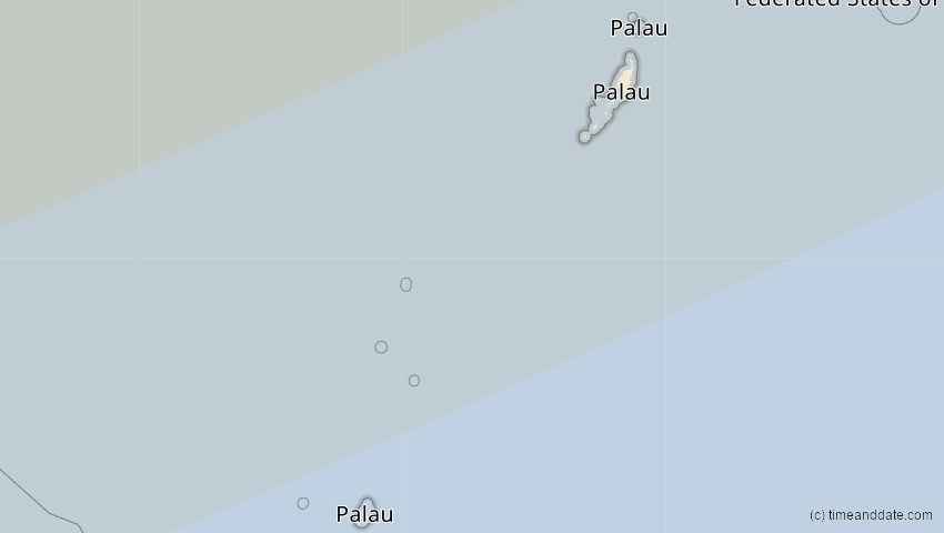 A map of Palau, showing the path of the 21. Mai 2012 Ringförmige Sonnenfinsternis