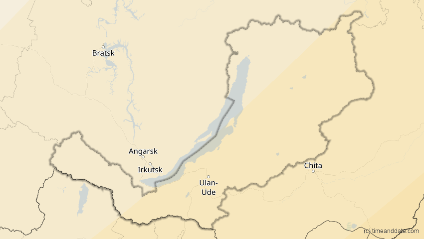 A map of Burjatien, Russland, showing the path of the 21. Mai 2012 Ringförmige Sonnenfinsternis