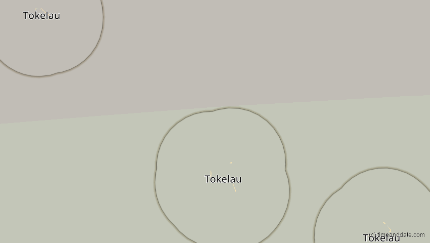 A map of Tokelau, showing the path of the 10. Mai 2013 Ringförmige Sonnenfinsternis