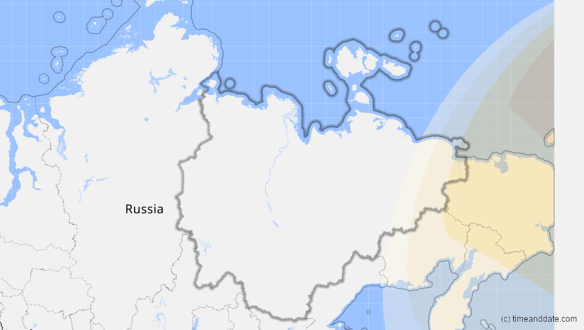 A map of Sacha (Jakutien), Russland, showing the path of the 24. Okt 2014 Partielle Sonnenfinsternis