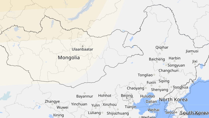 A map of Innere Mongolei, China, showing the path of the 20. Mär 2015 Totale Sonnenfinsternis