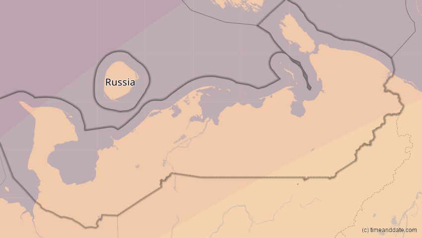 A map of Nenzen, Russland, showing the path of the 20. Mär 2015 Totale Sonnenfinsternis