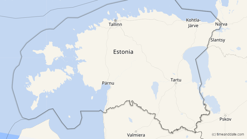 A map of Estland, showing the path of the 11. Aug 2018 Partielle Sonnenfinsternis