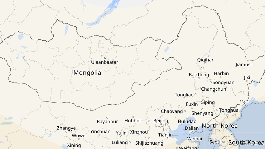 A map of Innere Mongolei, China, showing the path of the 26. Dez 2019 Ringförmige Sonnenfinsternis