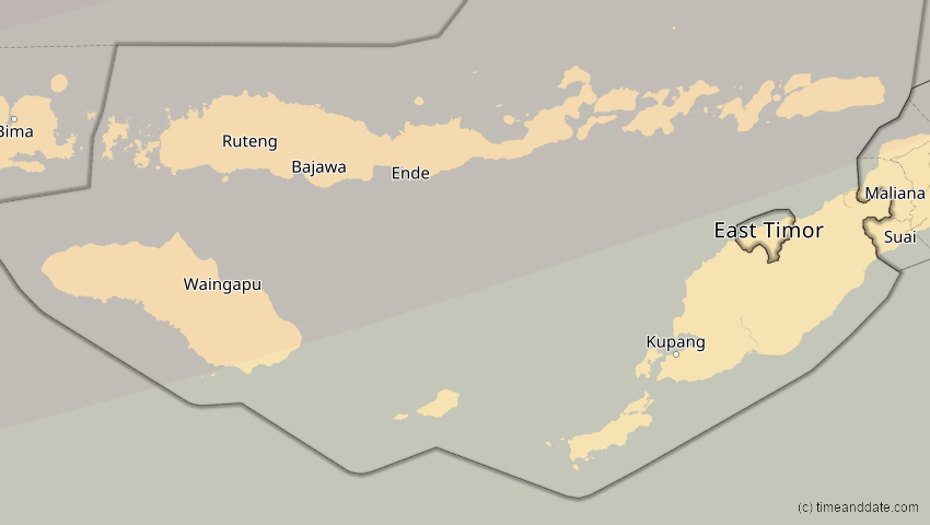 A map of Nusa Tenggara Timur, Indonesien, showing the path of the 26. Dez 2019 Ringförmige Sonnenfinsternis