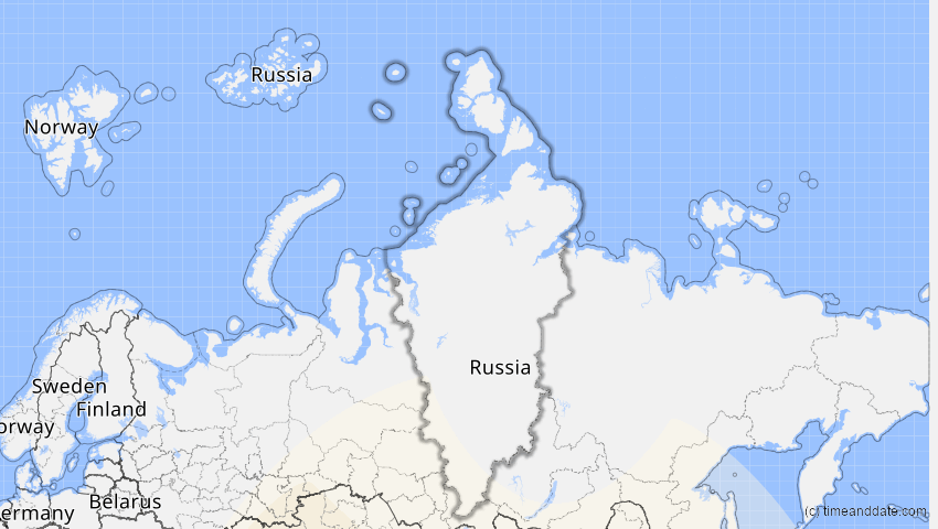 A map of Krasnojarsk, Russland, showing the path of the 26. Dez 2019 Ringförmige Sonnenfinsternis