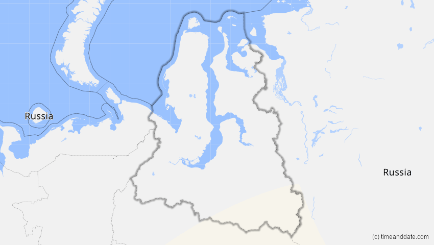 A map of Jamal-Nenzen, Russland, showing the path of the 26. Dez 2019 Ringförmige Sonnenfinsternis