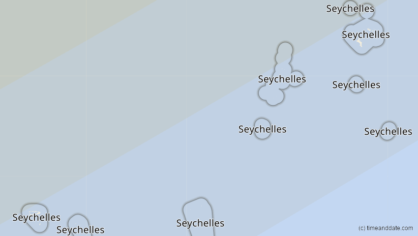 A map of Seychelles, showing the path of the Jun 21, 2020 Annular Solar Eclipse