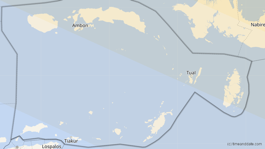 A map of Maluku, Indonesien, showing the path of the 21. Jun 2020 Ringförmige Sonnenfinsternis
