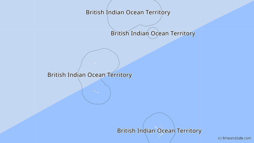 A map of British Indian Ocean Territory, United Kingdom, showing the path of the Jun 21, 2020 Annular Solar Eclipse