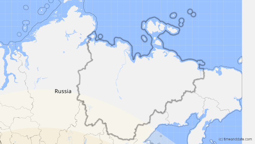 A map of Sacha (Jakutien), Russland, showing the path of the 21. Jun 2020 Ringförmige Sonnenfinsternis
