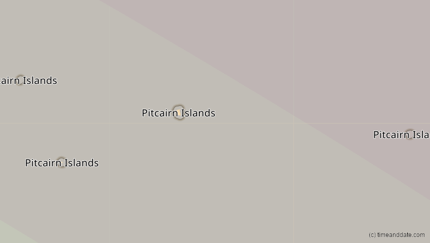 A map of Pitcairn Islands, showing the path of the Dec 14, 2020 Total Solar Eclipse