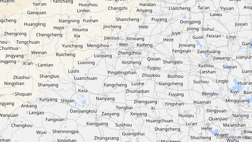 A map of Henan, China, showing the path of the 10. Jun 2021 Ringförmige Sonnenfinsternis