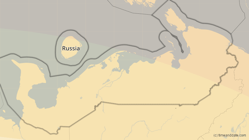 A map of Nenets, Russia, showing the path of the Jun 10, 2021 Annular Solar Eclipse