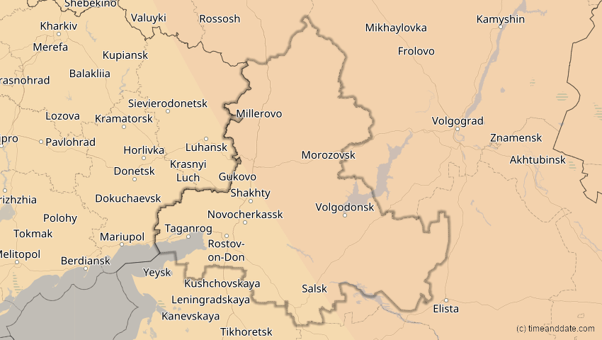 A map of Rostow, Russland, showing the path of the 25. Okt 2022 Partielle Sonnenfinsternis