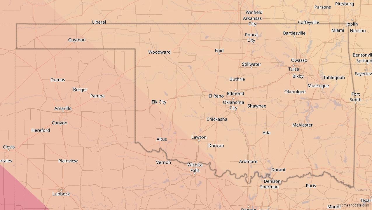 Solar Eclipses in Oklahoma, United States