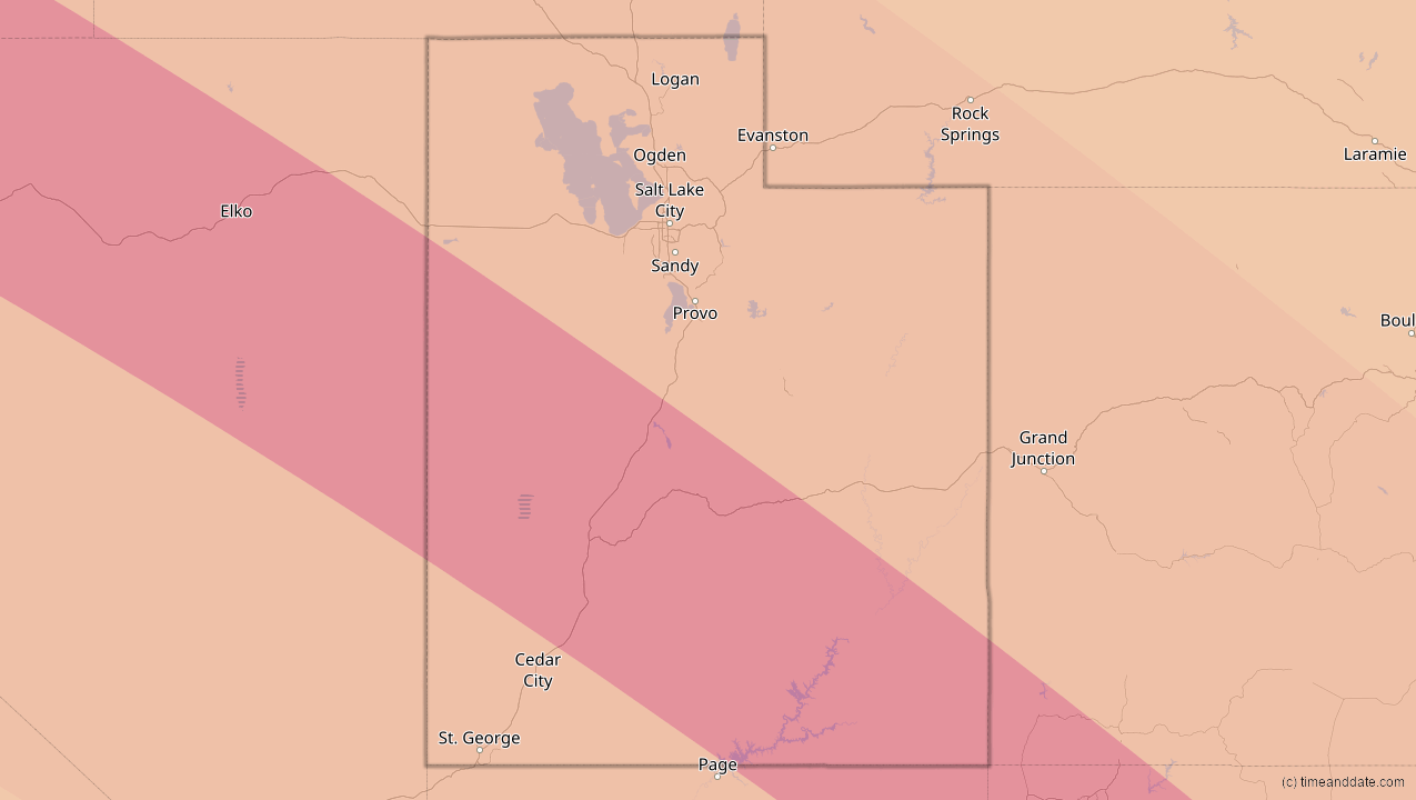 Solar Eclipses in Utah, United States