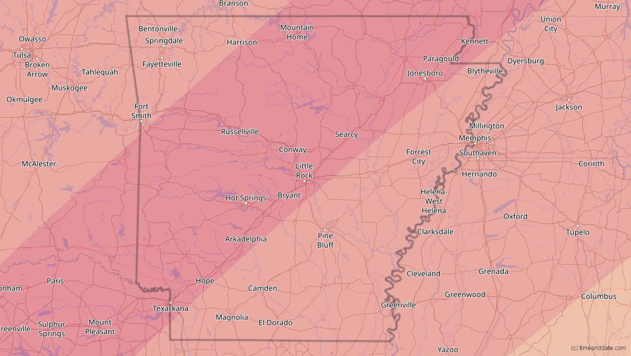 Apr 8 2024 Total Solar Eclipse In Arkansas United States   Us Ar 