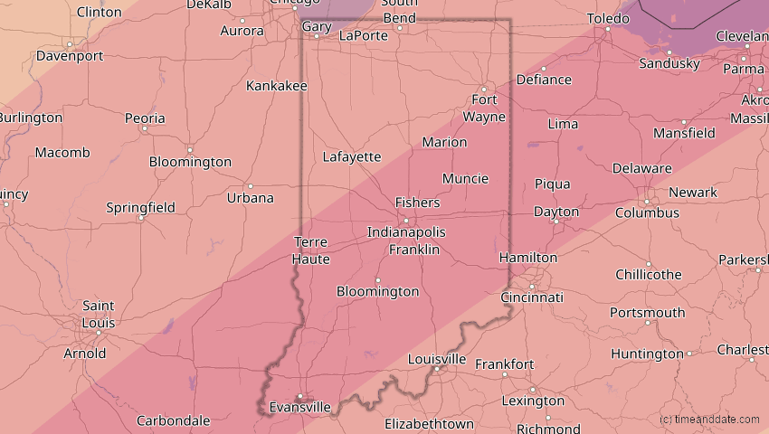 Apr 8 2024 Total Solar Eclipse In Indiana United States