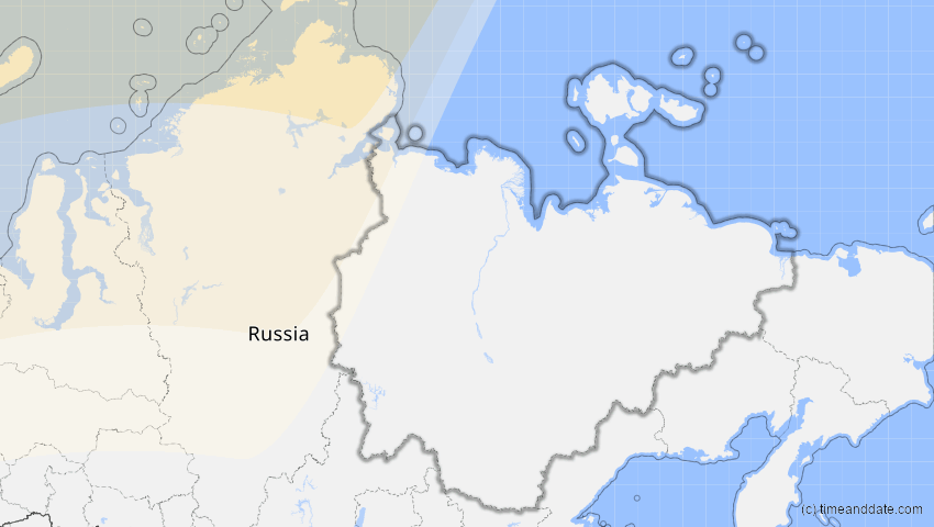 A map of Sacha (Jakutien), Russland, showing the path of the 29. Mär 2025 Partielle Sonnenfinsternis