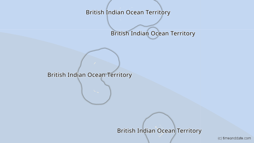 A map of Britisches Territorium im Indischen Ozean, showing the path of the 17. Feb 2026 Ringförmige Sonnenfinsternis