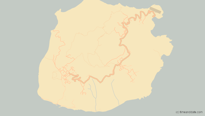 A map of Saba, Niederlande, showing the path of the 26. Jan 2028 Ringförmige Sonnenfinsternis