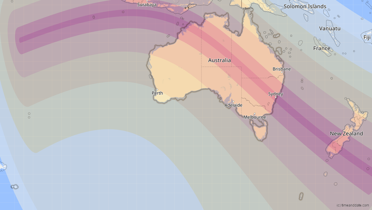 Jul 22, 2028 Total Solar Eclipse in Australia