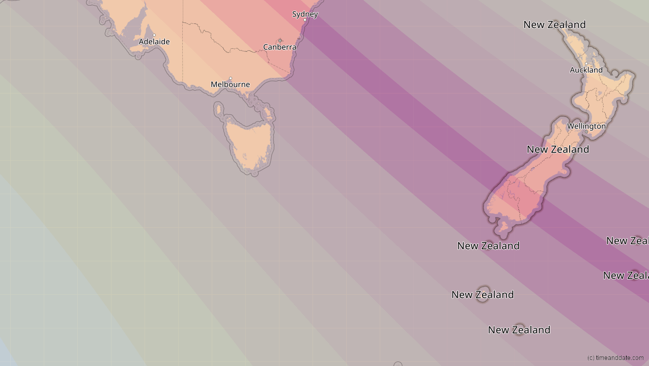 Jul 22, 2028 Total Solar Eclipse in New Zealand