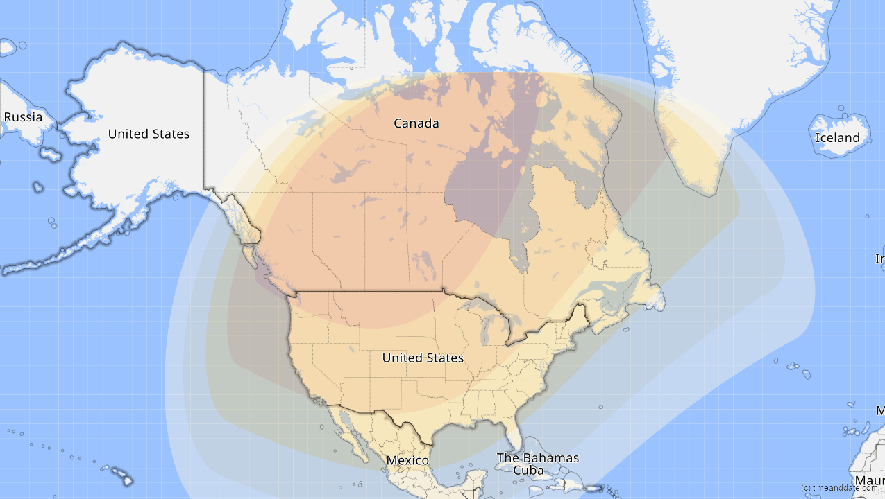 Jan 14, 2029 Partial Solar Eclipse in the United States