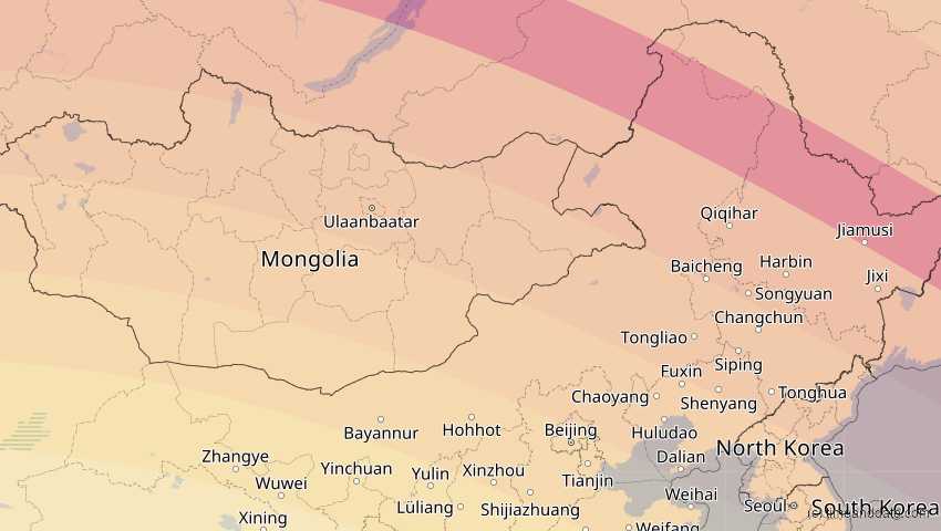 A map of Innere Mongolei, China, showing the path of the 1. Jun 2030 Ringförmige Sonnenfinsternis
