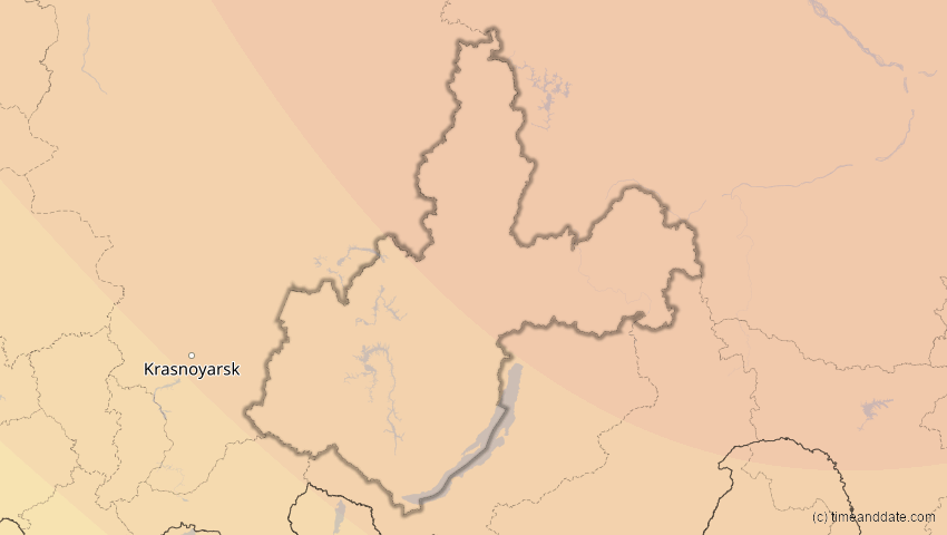 A map of Irkutsk, Russland, showing the path of the 3. Nov 2032 Partielle Sonnenfinsternis