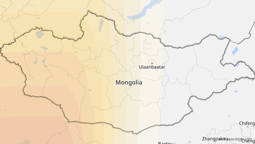 A map of Mongolei, showing the path of the 20. Mär 2034 Totale Sonnenfinsternis