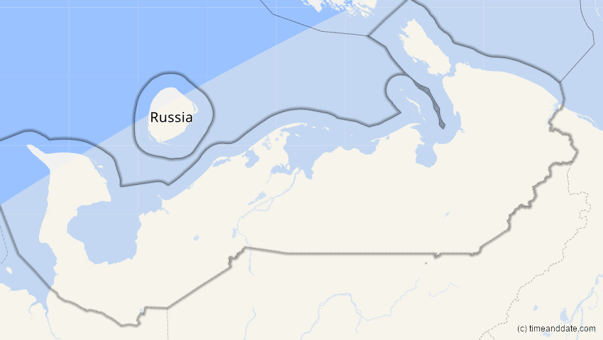 A map of Nenzen, Russland, showing the path of the 20. Mär 2034 Totale Sonnenfinsternis