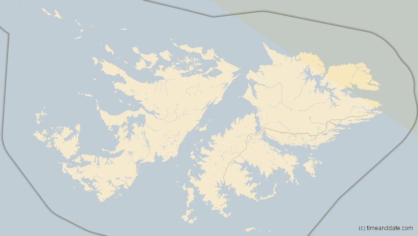 A map of Falklandinseln, showing the path of the 12. Sep 2034 Ringförmige Sonnenfinsternis
