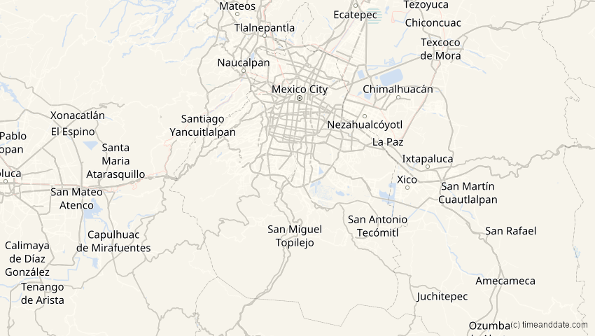 A map of Ciudad de México, Mexiko, showing the path of the 9. Mär 2035 Ringförmige Sonnenfinsternis
