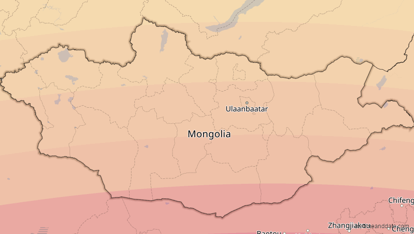 A map of Mongolei, showing the path of the 2. Sep 2035 Totale Sonnenfinsternis