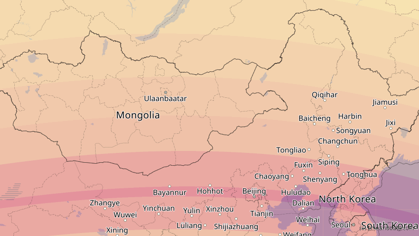 A map of Innere Mongolei, China, showing the path of the 2. Sep 2035 Totale Sonnenfinsternis
