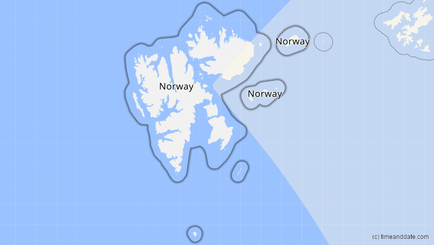 A map of Spitzbergen, Norwegen, showing the path of the 2. Sep 2035 Totale Sonnenfinsternis
