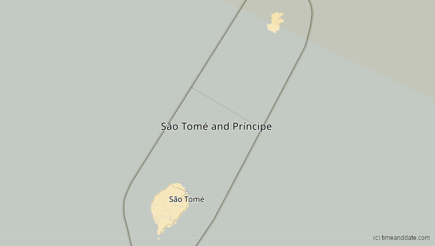 A map of São Tomé und Príncipe, showing the path of the 2. Jul 2038 Ringförmige Sonnenfinsternis