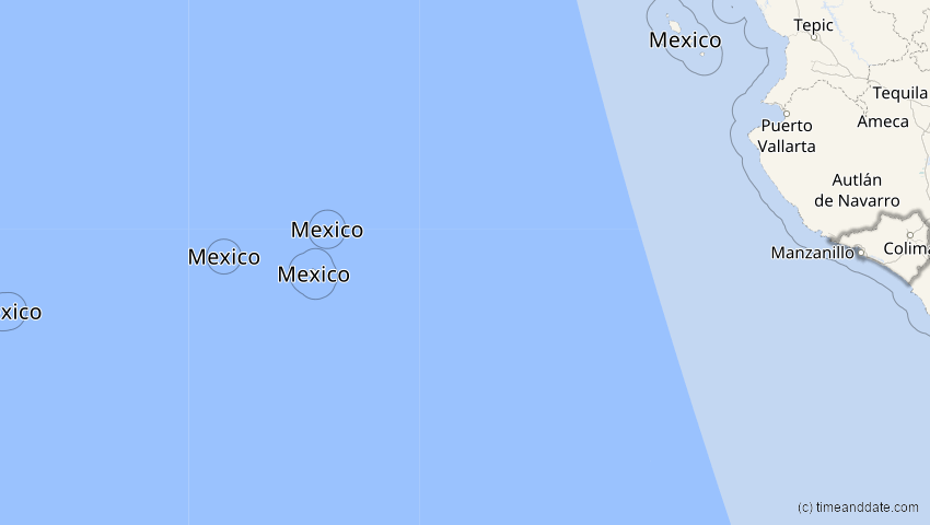 A map of Colima, Mexiko, showing the path of the 2. Jul 2038 Ringförmige Sonnenfinsternis