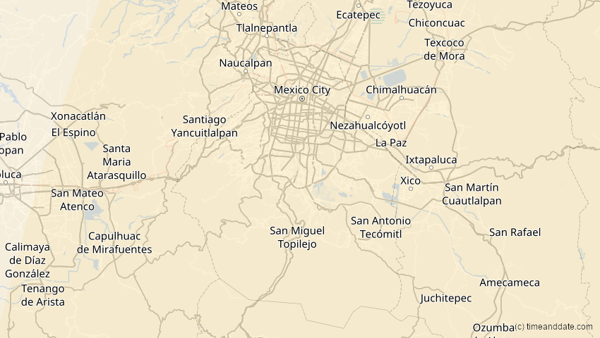 A map of Ciudad de México, Mexiko, showing the path of the 2. Jul 2038 Ringförmige Sonnenfinsternis